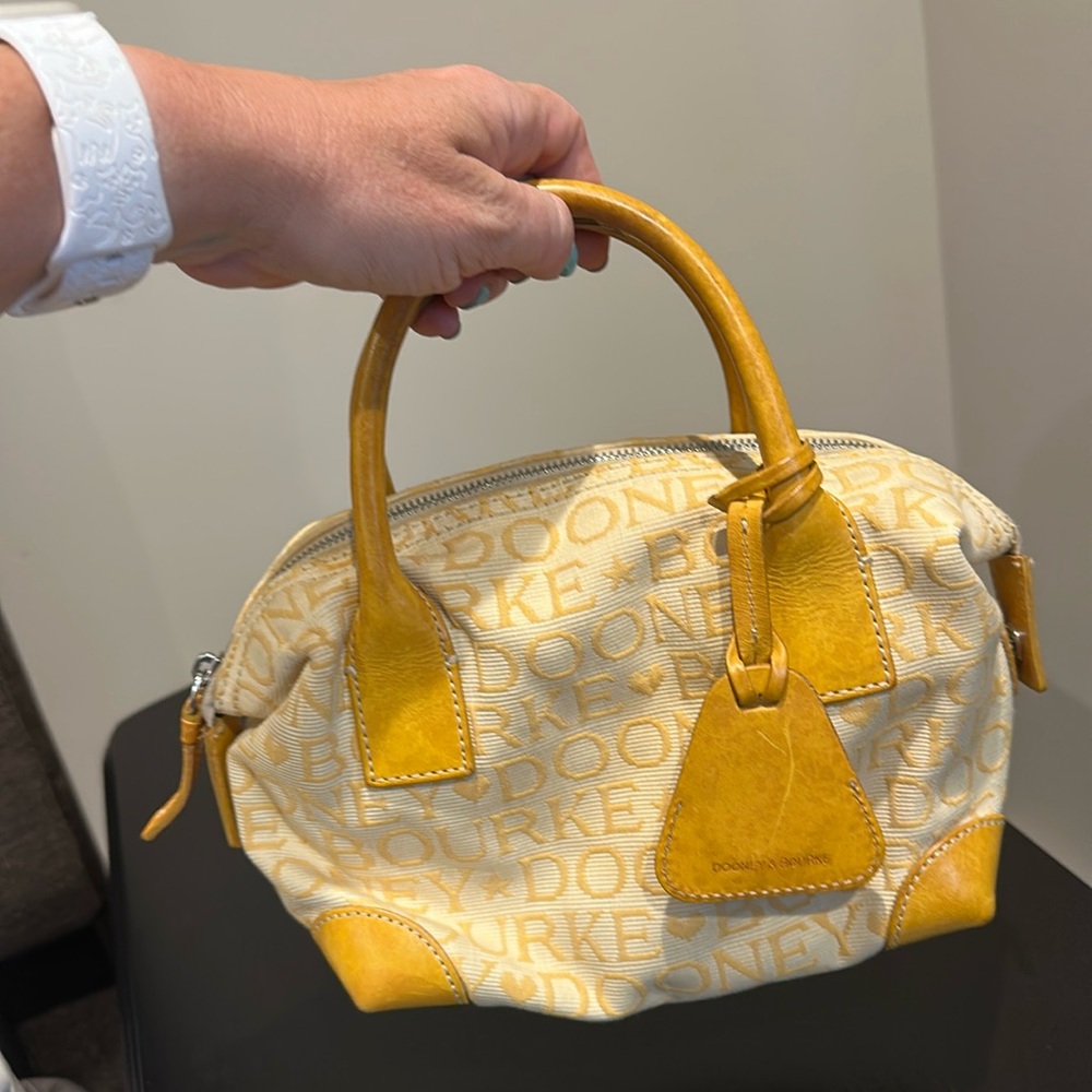 Dooney & Bourke Vintage mini doctor Satchel Bag in yellow.